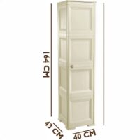 Tontarelli – Mobile Portascope Omnimodus con 1 Anta e 4 Moduli – Colore Angora – 40x43x164 cm - immagine 4