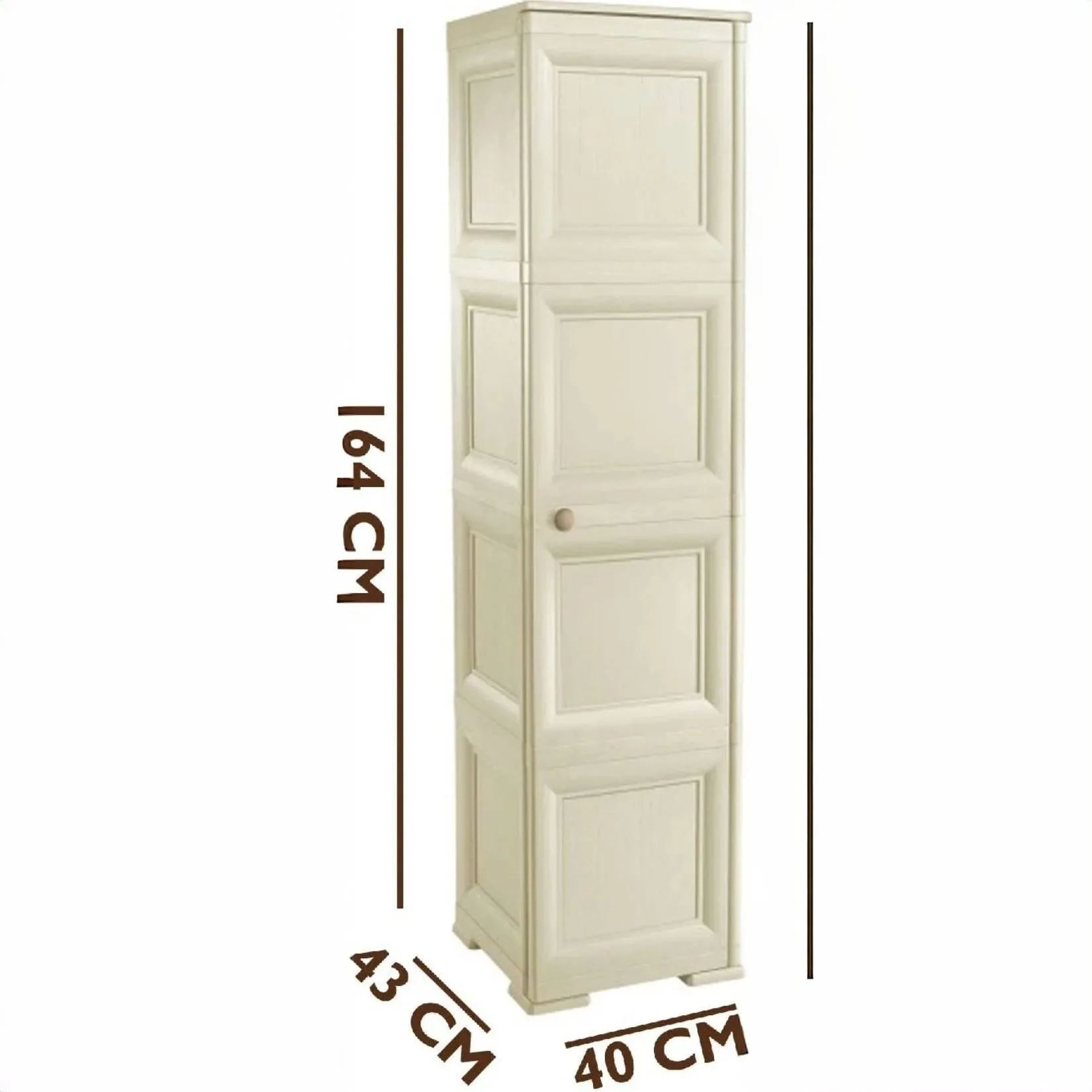 Tontarelli Mobile Portascope Omnimodus 1 Anta 4 Moduli Angora 40x43x164 cm - immagine 4