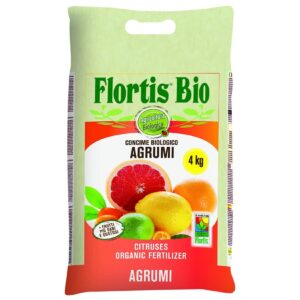 Sacco Flortis Concime Bio per Agrumi 4 Kg, concime organico in pellet naturale per limoni, aranci e mandarini.