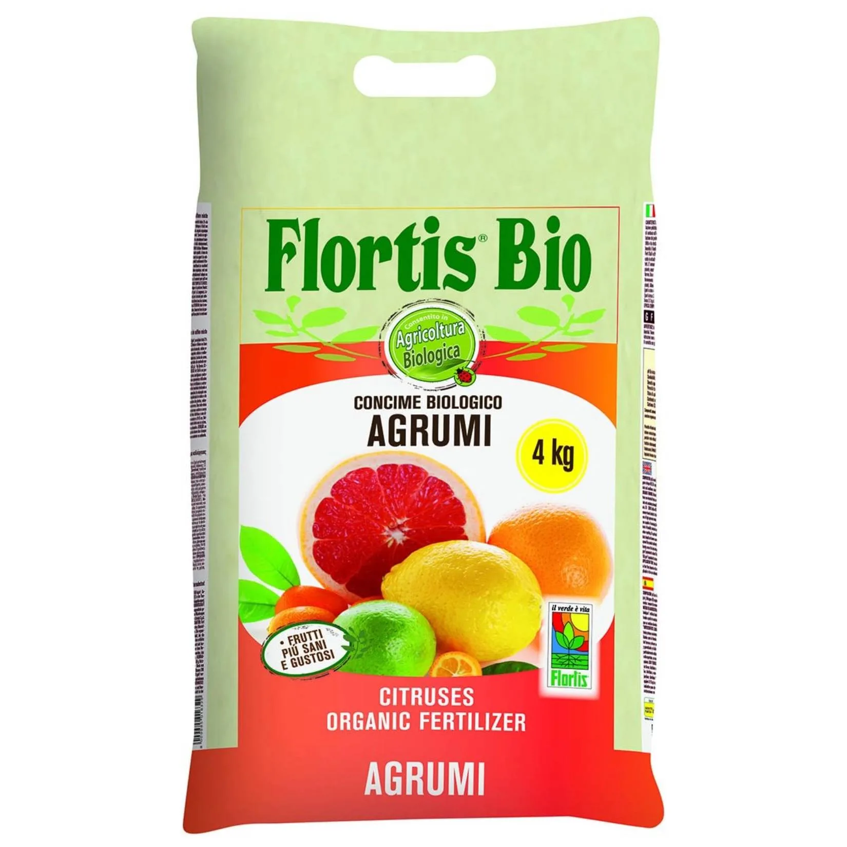 Flortis Concime Bio per Agrumi 4 Kg – Pellet Naturale per Agricoltura Biologica - immagine 1