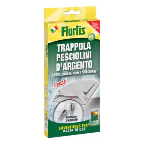 Confezione Flortis Trappola per Pesciolini d’Argento 2 pezzi, trappole atossiche per ambienti interni.