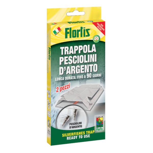 Flortis Trappola per Pesciolini d'Argento – 2 Pezzi – Efficace e Atossica per Ambienti Interni - immagine 1