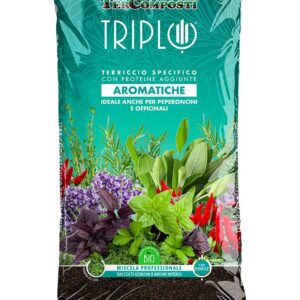 Sacco Tercomposti Aroma terriccio per piante aromatiche 20 L, ideale per orto, vasi e balconi.