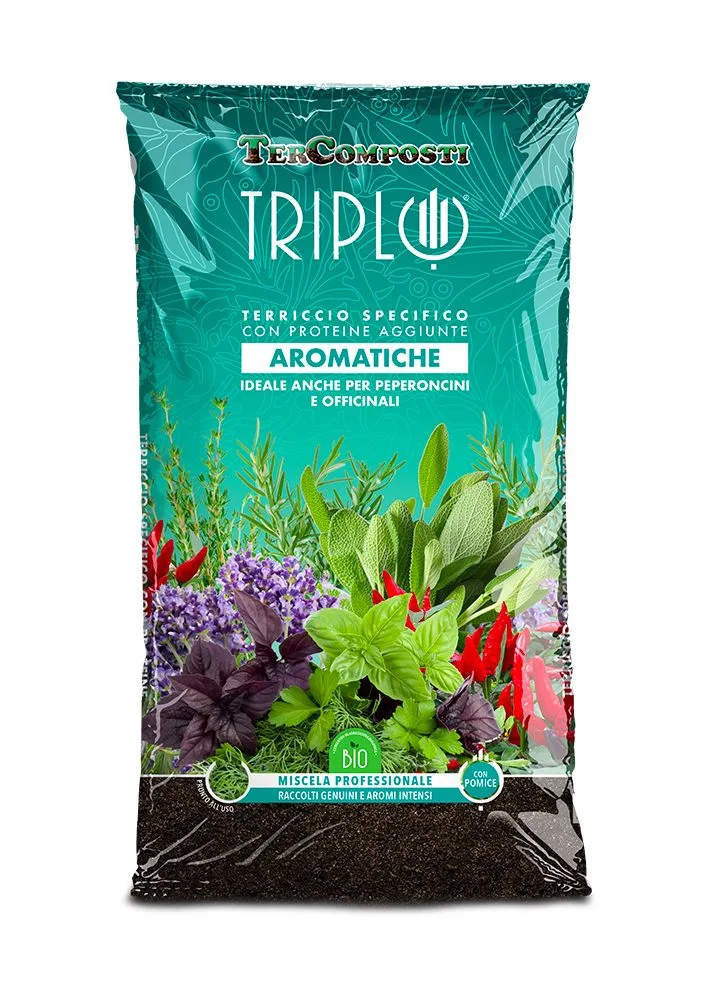 17771-jpg.webp Tercomposti – Aroma – Terriccio per Piante Aromatiche 20 L, Ideale per Orto e Vasi - immagine 1
