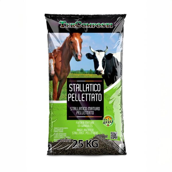 Tercomposti Stallatico Pellettato 25 Kg – Concime Naturale per Orto, Giardino e Prato - immagine 1