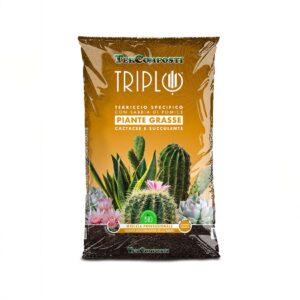 Sacco di terriccio specifico per piante grasse, cactus e succulente Tercomposti.