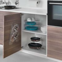 Metaltex Porta Padelle Canyon 4 Posti – Salvaspazio da Cucina in Metallo Resistente - immagine 5