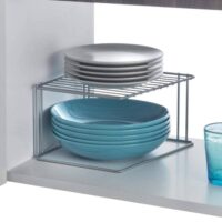 Metaltex Mensola Angolare 2 Piani – Boxe Bianco in Filo di Ferro per Bagno o Cucina - immagine 2