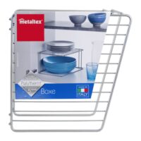 Metaltex Mensola Angolare 2 Piani – Boxe Bianco in Filo di Ferro per Bagno o Cucina - immagine 4