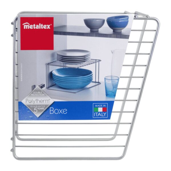 Metaltex Mensola Angolare 2 Piani – Boxe Bianco in Filo di Ferro per Bagno o Cucina - immagine 4