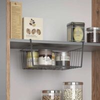 Metaltex Cestello Sottopensile Nero 30x26x14 cm – Organizer Cucina Salvaspazio in Filo Metallico - immagine 3