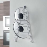 Metaltex Mango Porta Coperchi 6 Posti – 7x23x42 cm – Organizer Cucina in Filo Metallico - immagine 3