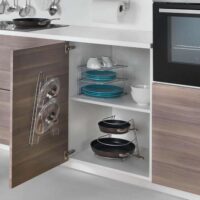 Metaltex Mango Porta Coperchi 6 Posti – 7x23x42 cm – Organizer Cucina in Filo Metallico - immagine 5