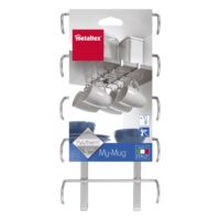 Metaltex – SpiderMug Mensola Portabicchieri in Filo Metallico Rivestito Polietilene Argento – Organizer Cucina Salvaspazio - immagine 2