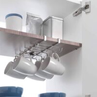 Metaltex – SpiderMug Mensola Portabicchieri in Filo Metallico Rivestito Polietilene Argento – Organizer Cucina Salvaspazio - immagine 4