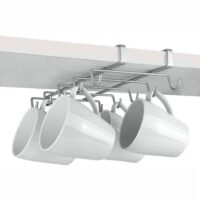 Metaltex – SpiderMug Mensola Portabicchieri in Filo Metallico Rivestito Polietilene Argento – Organizer Cucina Salvaspazio - immagine 5
