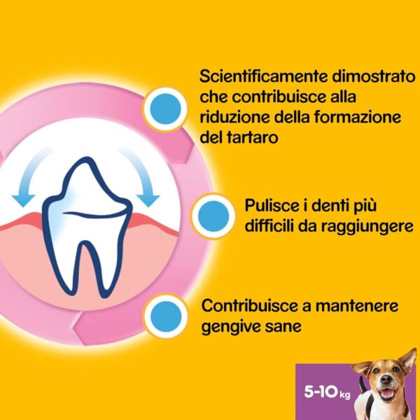 Pedigree Dentastix per Cani Piccola Taglia 5-10 kg – 105 Bastoncini Igiene Orale – 110g - immagine 6
