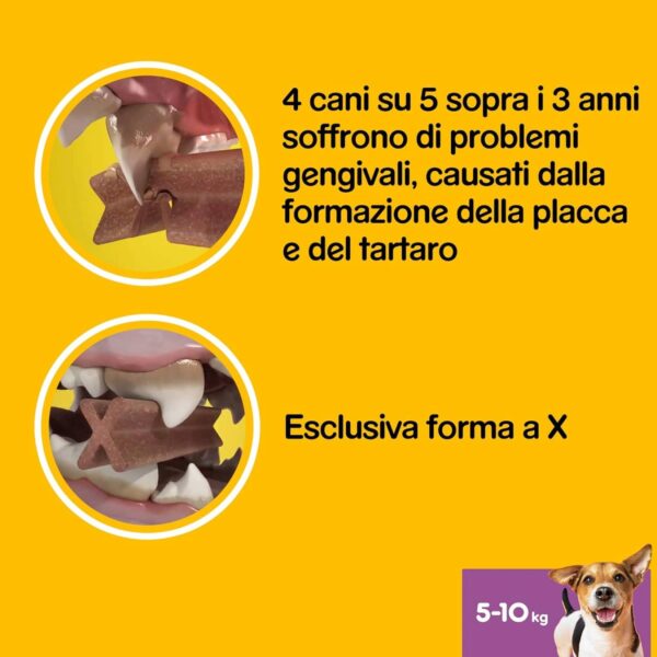 Pedigree Dentastix per Cani Piccola Taglia 5-10 kg – 105 Bastoncini Igiene Orale – 110g - immagine 8