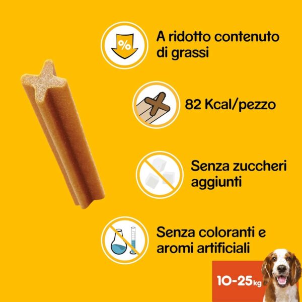 Pedigree Dentastix per Cani Taglia Media 10-25 kg – 105 Bastoncini Igiene Orale – Snack Dentale 180g (15 Confezioni da 7 Pezzi) - immagine 7