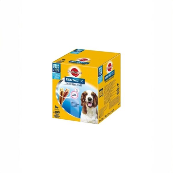 Pedigree Dentastix per Cani Taglia Media 10-25 kg – 105 Bastoncini Igiene Orale – Snack Dentale 180g (15 Confezioni da 7 Pezzi) - immagine 2
