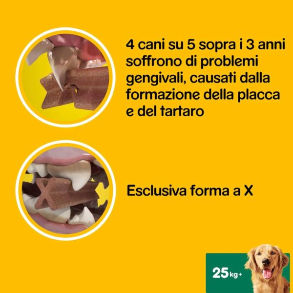 Pedigree Dentastix per Cani Taglia Grande +25 kg – 105 Bastoncini Igiene Orale – Snack Dentale 270g (15 Confezioni da 7 Pezzi) - immagine 4