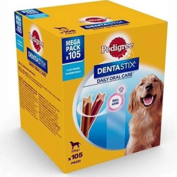 Pedigree Dentastix per Cani Taglia Grande +25 kg – 105 Bastoncini Igiene Orale – Snack Dentale 270g (15 Confezioni da 7 Pezzi) - immagine 2
