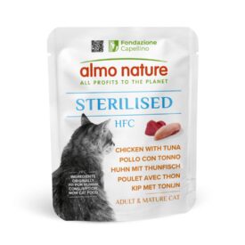 Almo Nature HFC Functional Sterilised Tonno Atlantico – 24 Bustine da 50g - Cibo Umido per Gatti Adulti Sterilizzati – Naturale e di Alta Qualità