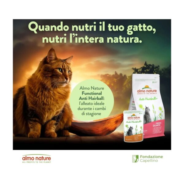 Almo Nature Anti Hairball Manzo – Cibo Umido Naturale per Gatti Adulti – 30 Bustine da 70g (2,1 kg Totali) – Contro i Boli di Pelo, Alta Qualità - immagine 5