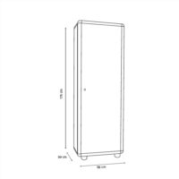 Garofalo Easy Spogliatoio Professionale 1 Anta – Armadietto Sporco/Pulito con Serratura – 59x39x175 cm in Plastica Di Altissima Qualità - immagine 2
