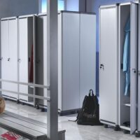 Garofalo Easy Spogliatoio Professionale 1 Anta – Armadietto Sporco/Pulito con Serratura – 59x39x175 cm in Plastica Di Altissima Qualità - immagine 3