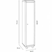 Garofalo Easy Spogliatoio 1 Anta con Serratura – Armadietto Sporco/Pulito in Plastica di Alta Qualità Professionale 39x175x39 cm - immagine 2