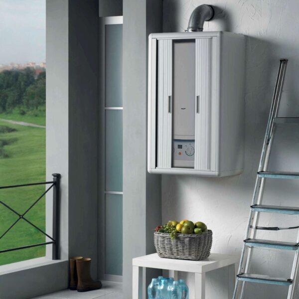 Garofalo Mobile Copricaldaia Grigio – Anta Scorrevole, Montaggio Facile, Struttura Resistente – 58,5x38,5x98 cm - immagine 3