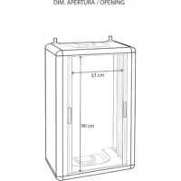 Garofalo Mobile Copricaldaia Grigio – Anta Scorrevole, Montaggio Facile, Struttura Resistente – 58,5x38,5x98 cm - immagine 7
