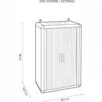Garofalo Mobile Copricaldaia Grigio – Anta Scorrevole, Montaggio Facile, Struttura Resistente – 58,5x38,5x98 cm - immagine 5