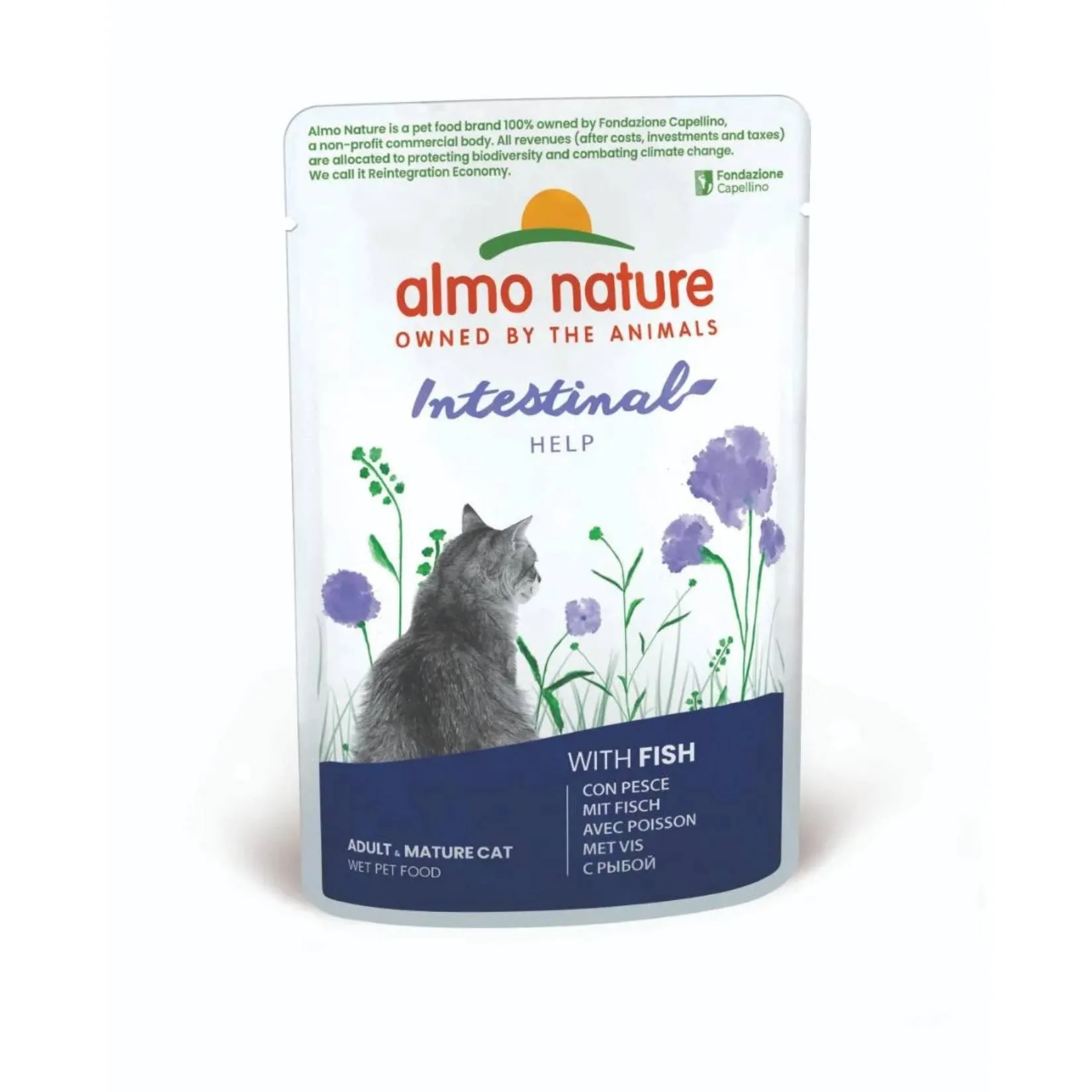 18072-jpg.webp Almo Nature Intestinal Help Gatti Adulti – 30 Bustine da 70g (2,1 kg Totali) – Umido al Pesce per Problemi Intestinali - immagine 1
