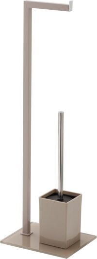 Feridras Set Bagno Tortora – Portascopino + Porta Asciugamani Coordinati – Design Elegante e Salvaspazio - immagine 3