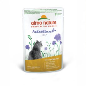 Almo Nature Intestinal Help Gatti Adulti – 30 Bustine da 70g (2.1 kg Totali) – Umido al Pollame per Problemi Intestinali