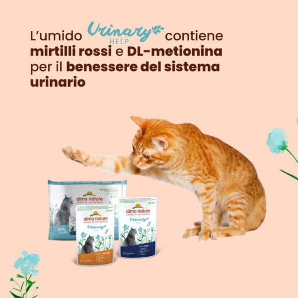 Almo Nature Urinary Help Gatti Adulti – 30 Bustine da 70g (2,1 kg Totali) – Alimento Umido al Pesce per Vie Urinarie - immagine 3