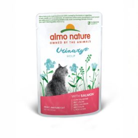 Almo Nature Holistic Urinary Help Gatti Adulti – 30 Bustine da 70g – Cibo Umido al Salmone per Vie Urinarie