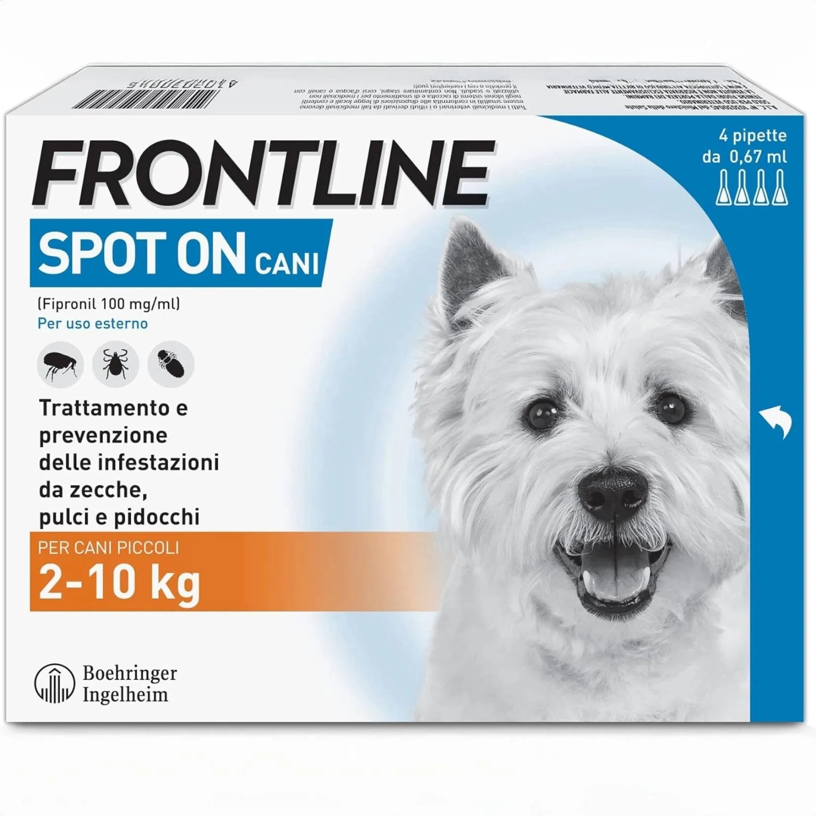 Antiparassitario Frontline Spot On per cani piccoli Antiparassitario Frontline Spot On per cani piccoli