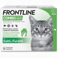 Boehringer – Frontline Combo per Gatti e Furetti – 3 Pipette Antiparassitarie Spot-On – Protezione Totale contro Pulci, Zecche, Uova e Larve