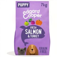 Edgard & Cooper Crocchette Cani Puppy Junior 7 Kg – Salmone e Tacchino – Alimento Completo per Cuccioli