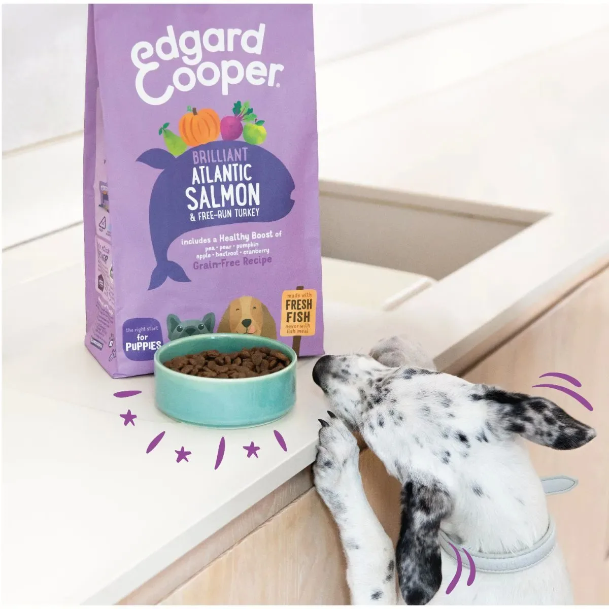 Edgard & Cooper Crocchette Cani Puppy Junior 7 Kg – Salmone e Tacchino – Alimento Completo per Cuccioli - immagine 6