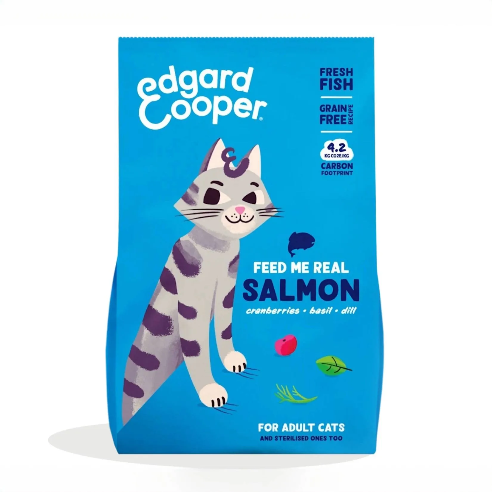 Edgard & Cooper Crocchette Gatti 4Kg – Salmone Fresco – Alimento Naturale Ricco di Omega 3 per Gatti Adulti - immagine 1
