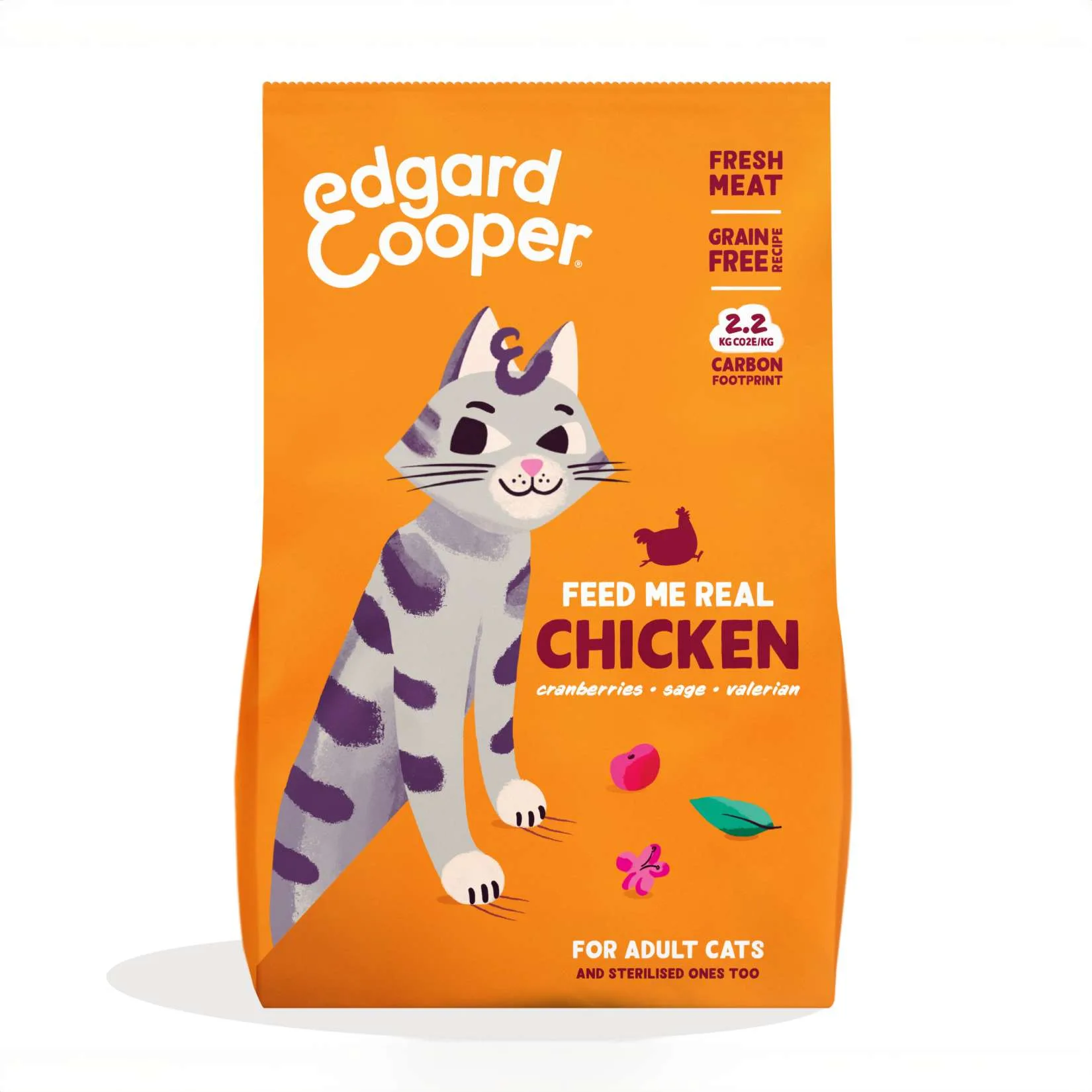 Edgard & Cooper Crocchette Gatti 4Kg – Pollo Fresco – Alimento Naturale e Ricco di Proteine per Gatti Adulti - immagine 1