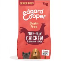 Edgard & Cooper Crocchette Cani Senior 7 Kg – Salmone e Pollo Freschi – Alimento Naturale e Leggero per Cani Anziani