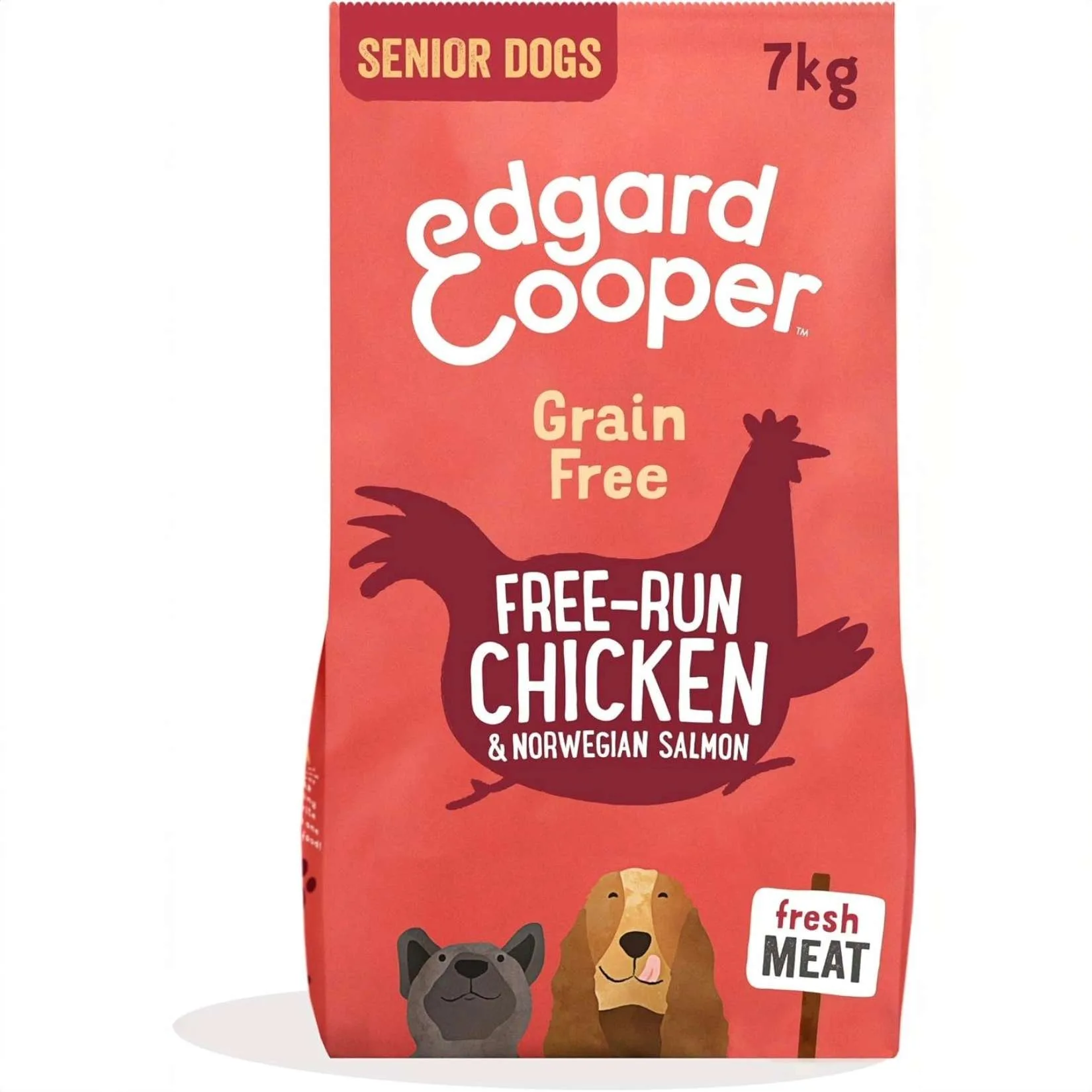 Edgard & Cooper Crocchette Cani Senior 7 Kg – Salmone e Pollo Freschi – Alimento Naturale e Leggero per Cani Anziani - immagine 1