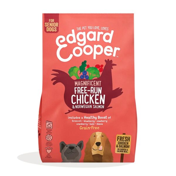 Edgard & Cooper Crocchette Cani Senior 7 Kg – Salmone e Pollo Freschi – Alimento Naturale e Leggero per Cani Anziani - immagine 2