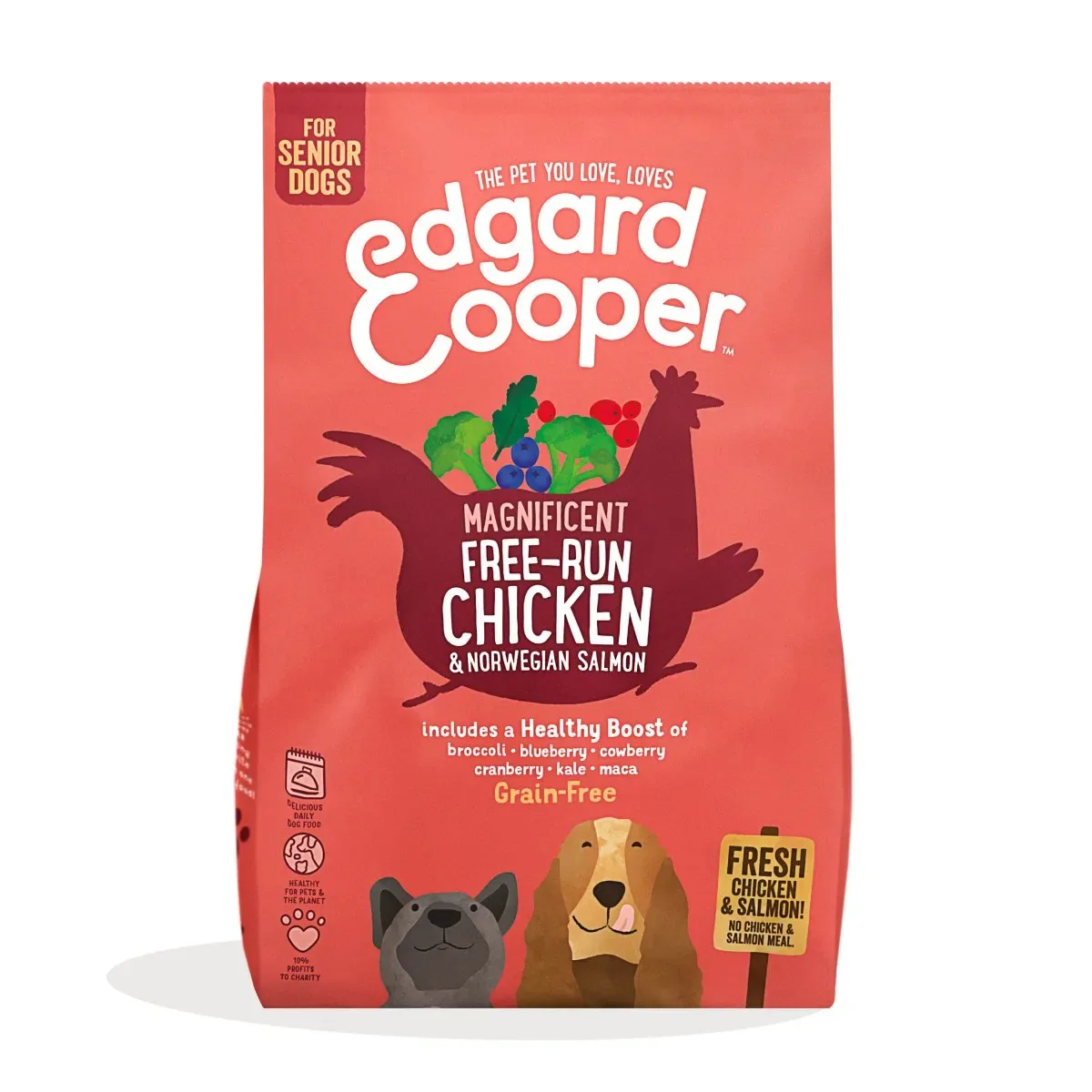 Edgard & Cooper Crocchette Cani Senior 7 Kg – Salmone e Pollo Freschi – Alimento Naturale e Leggero per Cani Anziani - immagine 2