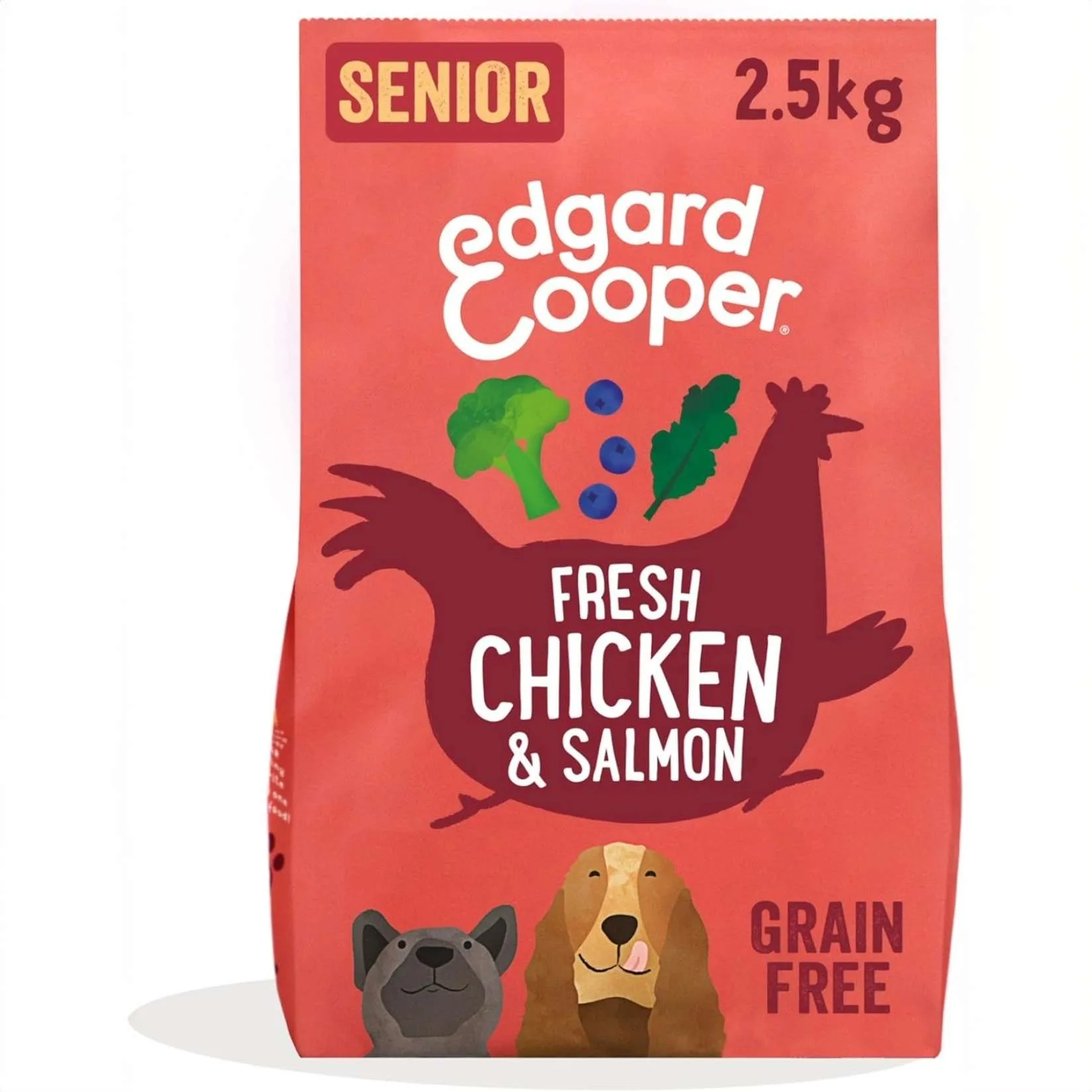 Edgard & Cooper Crocchette Cani Senior 2,5 Kg – Salmone e Pollo Freschi – Alimento Naturale e Leggero per Cani Anziani - immagine 1